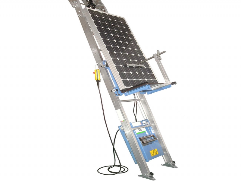 Manufacturer Supply Alum Solar Panel Ladder Lift 4 Panels Elevator Platform Roof Lifting Hoist